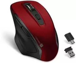 CONNECT IT Dual SmartSwitch belaidė pelė, USB-A + C, Raudonas