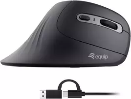 Equip Ergonomiška Pelė USB-A/-C Stker 1.80m Rechts juodas