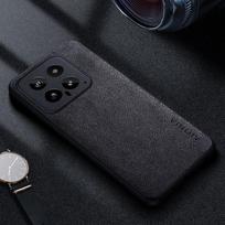 Aukščiausios kokybės prabangus odinis telefono dėklas, skirtas Xiaomi 14 13T 12T Pro 13 Ultra Funda Business Style Vienspalvis telefono dangtelis, talpos dėklas Xiaomi 14 juoda