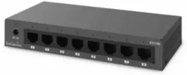Šakotuvas Switch EnGenius ES108 łącza jungiama į tinklą Nie zarządzany Gigabit Ethernet (10/100/1000) Juodas