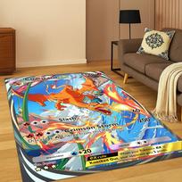 Pokemon Charizard Pikachu Cartoon Child Carpet Rug for Playroom Living Room Bedroom Doormat Decor,Kid Non-slip Game Mat Gift 40x60cm