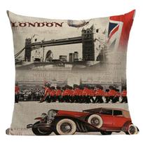 Londono dekoratyvinės spausdintos pagalvės namų pagalvėlių užvalkalai Londono tiltas Paryžius Eifelio bokštas pagalvė Dropshipping pagalvė 18x18Inch