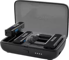 BOYA belaidis mikrofonas BOYALINK-2 C2 su 2 siųstuvais ir 1 imtuvu (C tipo / 3,5 mm jungtimi) Juodas EU