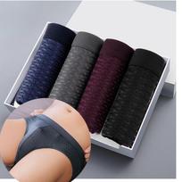 4PCS Triangle Underwear Quick Drying Men's Triangle Underwear Summer Ice Silk Underwear L