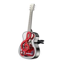 Car Air Freshener Guitar Shape Aromatherapy Diffuser Rotating Car Diffuser Dashboard Ornaments Easy Install Car Vent Clips Long-lasting Fragrance raudona