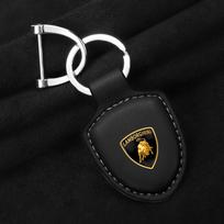 Nauji Automobilio Shield Raktų Pakabukai Žiedeliai Lamborghini Urus Huracan Aventador Premium Odinis Raktų Pakabuko Laikiklis Pakabukai Dovanos Aksesuarai juoda