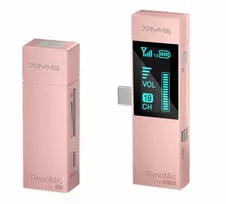 Belaidis Mikrofonas - 7Ryms RimoMic Lite USB-C Omnidirectional 30m Range Rožinė