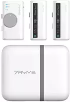 Belaidis Mikrofonas - 7Ryms DW10 Dviejų Kanalų Imtuvas ir Siųstuvai USB-C + 3.5mm Baltas