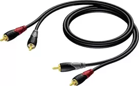 Kabelis Procab RCA (Cinch) x2 - RCA (Cinch) x2 20m juoda (CLA800/20)