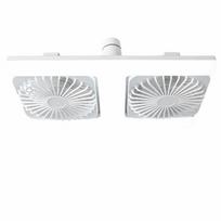 60W Galingas LED Lubinis Ventiliatorius Dvigubi Sparnuotuvai Nuotolinio Valdymo Ventiliatorius Super Vėjas Dvigubos Eilės Ventiliatorius Namų Naudojimui balta