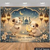 2D Kurban Bajram fonas Eid Mubarak Islamo šventės fotografijos fonas 47.2x31.5inch/120*80cm