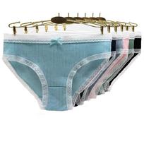Kelnaitės Medvilnė Sexy Lace Moteriškas apatinis trikotažas Kelnaitės Mergaitėms Apatiniai apatinis trikotažas Moteriški Intymūs 6 vnt/komplektas M