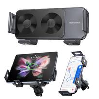 Wireless Car Charger Fast Charging Phone Car Mount Car Phone Holder for Samsung Galaxy Z Fold 5/4/3/2/S24 iPhone 15 Pro Google