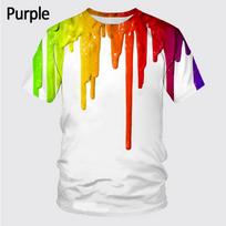 Vasaros Naujas Mados Grafiti Dažai 3D Spausdinimas Vyriški Vasariniai Apvalios Kaklo Trumpomis Rankovėmis Marškinėliai T-shirt S