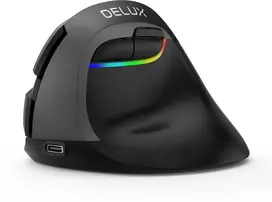 Vertikali pelė Delux M618 MINI pilka, belaidė