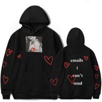 Sabrina Carpenter Heart Sweatshirts Emails I Can't Send Merch Hoodies Women Men Casual Long Sleeve Loose Classic Simple S