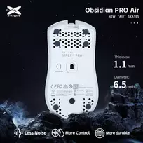X-Raypad Obsidian Pro Air Skates Universal Dots Pilkas 40 vnt. (⌀6.5 x 1.1 mm) (Pilki) Pakaitiniai Pelė Feet