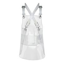 Fashion Barber Apron Reusable Waterproof Transparent Apron Unisex TPU for Kitchen Hair Salon Barber Barista Household Supplies