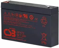 Csb Battery Akumuliatorius 6V 7.2Ah F1 Pb AGM VRLA CSB