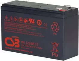 Csb Battery Akumuliatorius 12V 6.4Ah@C20 24W@15min -F1, +F2 AGM VRLA Pb CSB