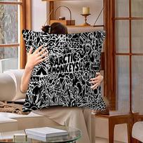 A-Arctic M-Monkeys Band Singer Retro Pillow Cushion Cover Pillowcase Living Room Sofa Home Decor Customized 30cmx30cm
