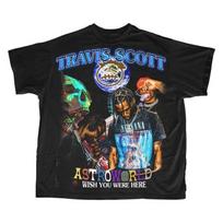Travis Scott - šaunus 90-ųjų derliaus nelegalus dizainas AHN00227 Unisex marškinėliai M