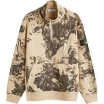 Stone Island Žemės Kartografavimo Camouflage Serijos Ženklelis Stovintis Apykaklės Megztinis Ilgomis Rankovėmis Palaidinė Vyriška palaidinė Ruda 8115660E3-V0092 XL