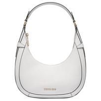 Michael Kors MK Preston Metalo Logotipas Užtrauktukas Odinė Ir Sintetinės Odos Pečių Tote Rankinė Maža Moteriška Rankinė Balta 30S4G0PL5L-HEMP Basic Set (Bag+Dust Bag)