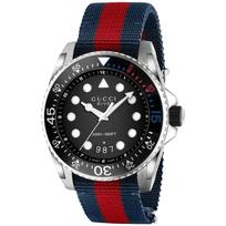 Gucci YA136210 Vyriškas laikrodis su juodu ciferblatu 45mm mėlyna
