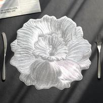 Lotus-Shaped Heat-Resistant Flower Placemat Decorative Washable Table Pad Coasters For Home Party Wedding Decoration sidabras