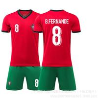 2024 Euro Cup Portugal Home Football Kit No.7 Ronaldo No.8 Bruno Fernandes No.11 Felix 16