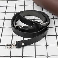 Natūralios Odos Juodos Rudo Mėlynos Rankinės Dirželis Reguliuojamas Pakeičiamas Crossbody Dirželiai Sidabrinė Furnitūra Moterims Pasidaryk Pats Rankinės Aksesuarai juoda