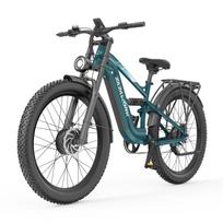 ZAZAWORK CF500 PRO Aukščiausios klasės elektrinis dviratis 1000W*2 dvigubas variklis 48V20Ah baterija 50KM/H didžiausias greitis 27 colių visureigio padangos E-kalnų dviratis žalia