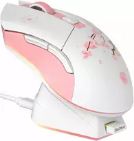 DAREU EM901X-PK belaidė žaidimų pelė, 12000 DPI, 1000 Hz, rožinė, su įkrovimo stotele