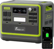 FOSSiBOT nešiojama elektros stotelė 2048Wh 2400W LiFePO4 UPS, 13 jungčių, F2400