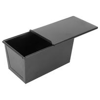 Juoda kepimo forma duonai su dangčiu, nelipni, duonos kepimo forma, skrudintos duonos kepimo indas namams (250 g) Kepimo skarda duonai