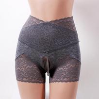Moterų kelnaitės vyrams, pilnai nėrinėtos, sissy apatiniai, aukštas juosmuo, bokserio formos, seksualios, prigludusios, kūno formavimo kelnaitės, gėjų U išgaubta kišenė, apatiniai. L Egg Wrap