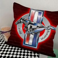 1 vnt. Automobilio Mados F-Ford M-MustangS Logotipas Pagalvė Miegamojo Sofos Laisvalaikio Komforto Pagalvėlė Automobilio Svetainės Namų Dekoracija 16x16Inch