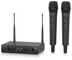 Behringer XTM1-35 DVIGUBAS VOKALINIS RINKINYS UHF belaidė sistema su 2 belaidžiais mikrofonais