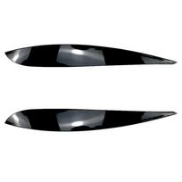 Car Headlight Eyebrow Eyelids Cover For VW POLO 4 MK4 9N 9N3 2005-2009 Glossy Black Headlamp Eye Lids Sticker Trim