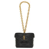 Saint Laurent Birželio Mini Avikailio Rankinė Su Bronzos Detalėmis Moteriškos Rankinės Juoda 823952-1EL07-1000 Basic Set (Bag+Dust Bag)