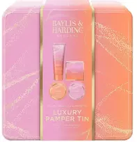 Conj Corpo Baylis & Harding Lux Peach Pamper Tin