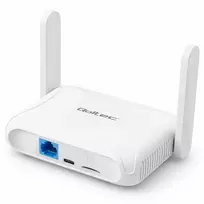Qoltec 56980 Home & Travel 4G LTE Maršrutizatorius with Wi-Fi 6 | AX300 | 2.4GHz | Dual Antenna | USB-C | Micro SIM