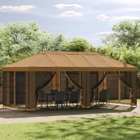 Gazebo rėmas 6 x 3 m Juoda Plienas