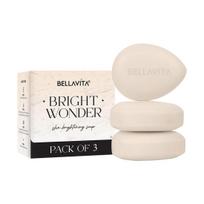 Bright Wonder Šviesinantis muilas | Tamsių dėmių ir pigmentacijos mažinimas | Kojinė rūgštis ir mangų sviestas | Be parabenų | 3 vnt. pakuotė