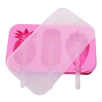 Silicone Ice Cream Mold 3 Cavities Easy Release Dinosaur Car Pineapple Ice Lolly Mold I