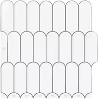 Pūkuota plytelė 10 pcs Balta pilka 30 x 30 cm