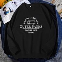 Fleece Šilti Outer Banks Hoodies Moteriškas Džemperis Pogue Life Šiaurės Karolina OBX Outerbanks JOHN B Džemperis Su Grafiniu Spaudiniu Viršutiniai Drabužiai L