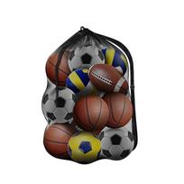 Large Mesh Bag for Storing Basketball Football Volleyball Adjustable Drawstring Shoulder Bag Ball Sports Training Equipment No pockets
