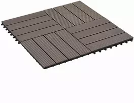 Terasinė Plytelė 22 pcs Tamsiai rudas 30 x 30 cm MPK